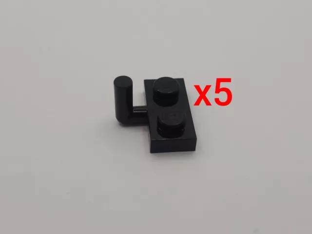 Bulk Lego Part x5 - Modified Plate 1x2 Bar Arm Up Black - 4623 *L034*