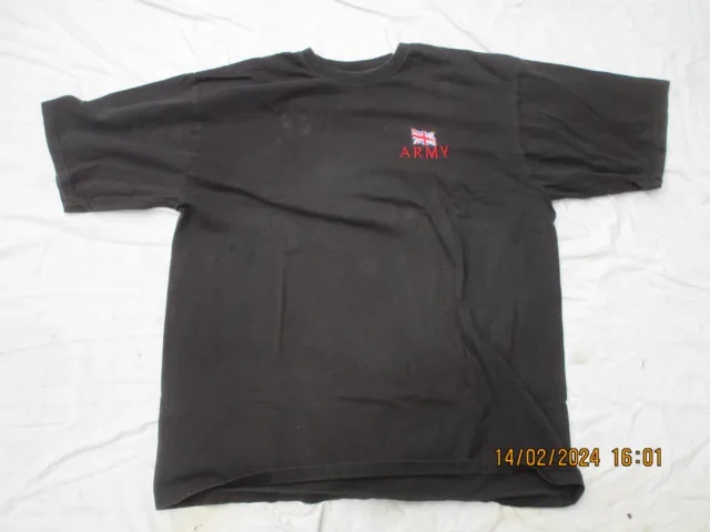 British Army T-Shirt,  mit Union Jack vorne ,Gr. Large, schwarz