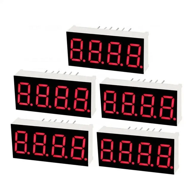 7 Led Display Screen RED LED DISPLAY 7 Segment Display LED Display Module Car Accessories ...