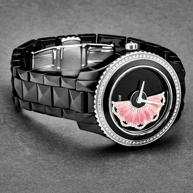 Christian Dior Women's CD123BE0C003 'Black VIII' Black Dial Diamond Set Ceramic 2