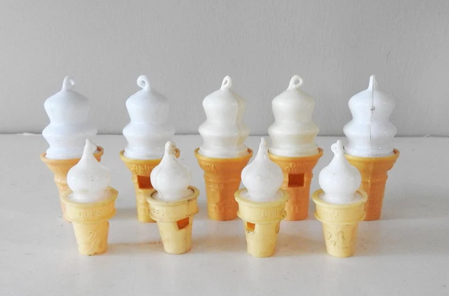 Vintage Dairy Queen Lot 9 Whistles DQ Ice Cream Cone Advertising Premium