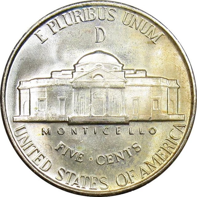 1943-D Jefferson War Nickel GEM BU FS (Full Steps)--(LAB12)