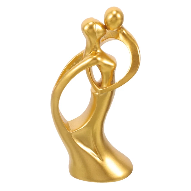 Ornements De Couple Résine Bureau Sculptures Statue Abstraite