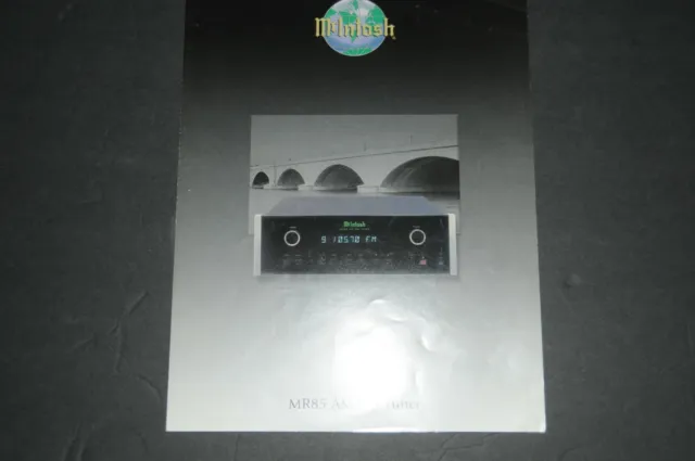 Mcintosh Cmr85 Tuner Original Brochure 4 Pages Two Sheet Great Condition