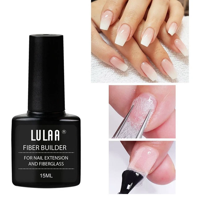 Gel constructor de fibra de vidrio para uñas extensión de uñas pegamento fibra de vidrio