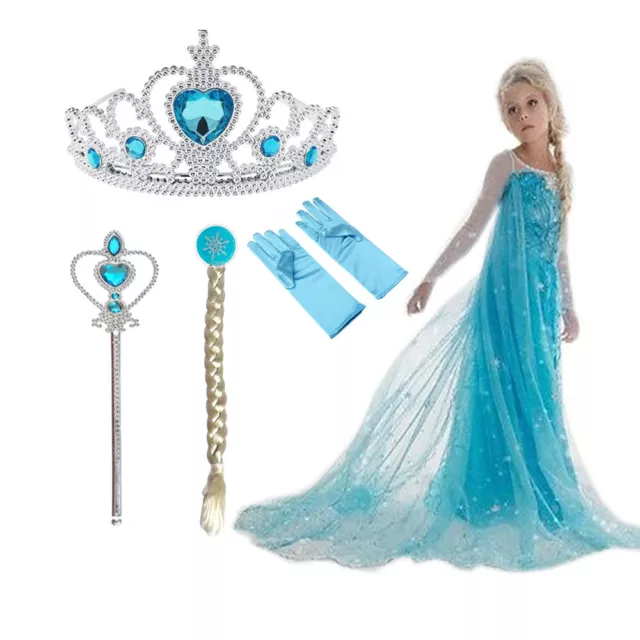 Costume Party Hot Halloween Xmas Elsa Anna Girls Princess Dresses Frozen Cosplay