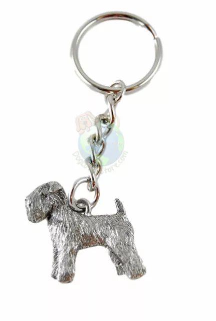 Soft Coated Wheaten Keychain Pewter