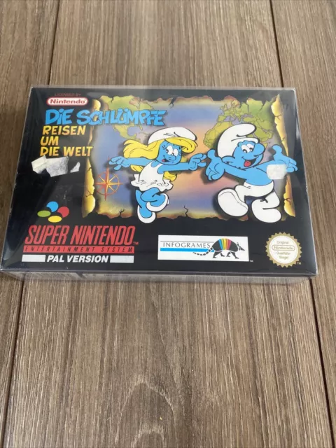 SUPER NINTENDO SNES Spiel - DIE SCHLÜMPFE - LES SCHTROUMPFS - OVP - RAR - PAL