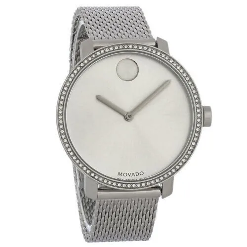 Movado Bold Shimmer women Watch stainless Steel silver dial 3600655