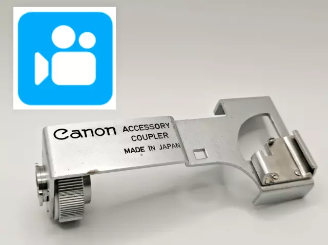 🎦VIDEO👀[Near MINT] Canon Accessory Coupler for Canon 7 Film Camera From...