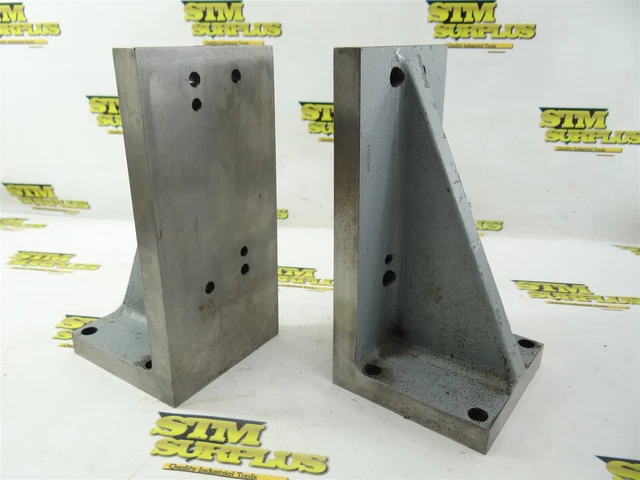 Pair Of Precision Right Angle Plates 4" X 4" X 8" Each