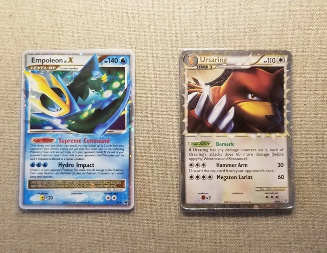 Pokemon Empoleon Lv.X DP11 & Ursaring 89/95 Holo Diamond & Pearl Lightly Played