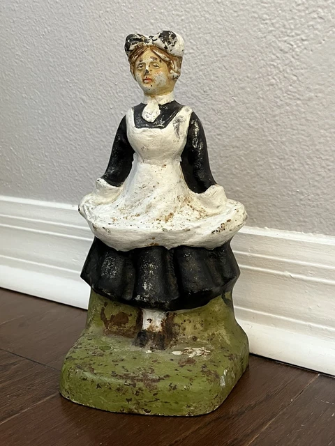 Antique Vintage 9 Pound 1926 French Maid Lady Doorstop Antique Vintage 9 Pound 1926 French Maid Lady Doorstop