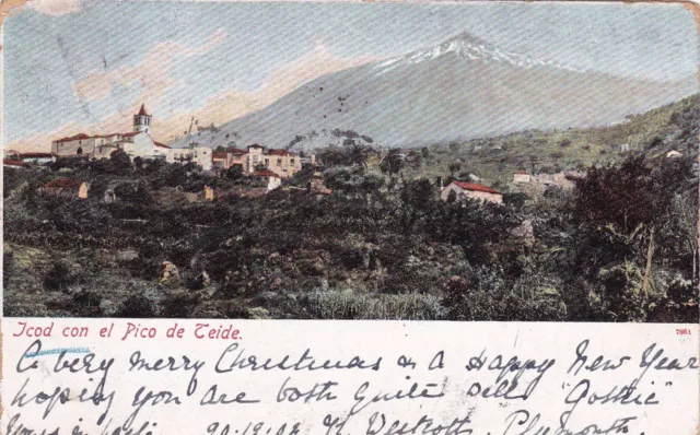 SPAIN - Canarias - Tenerife - Icod con el Pico de Teide 1903