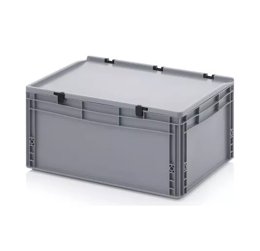 Eurobehälter 60x40x28,5 mit Deckel Stapelbehälter Lagerbox Stapelbox 600x400x285