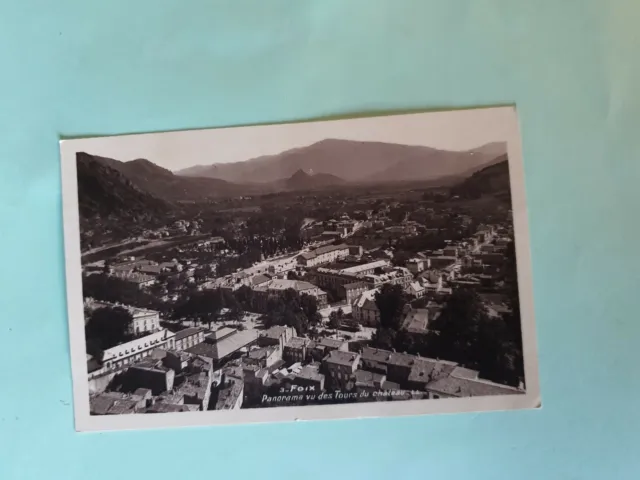 Carte Postale de France de l'Ariège Foix 1935 Panorama vu des Tours du Château