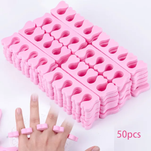 50X Weicher Schwammschaum-Finger-Zehentrenner Nail Art Salon Pediküre- ∑