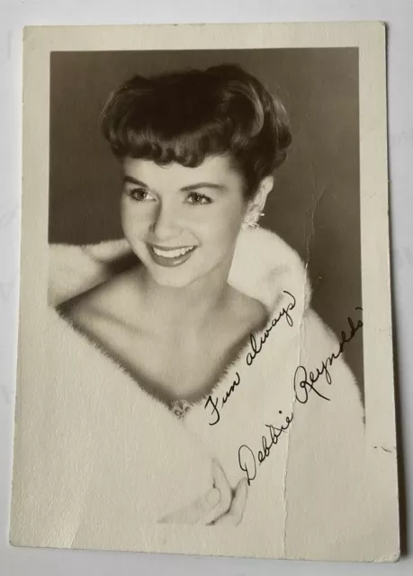 DEBBIE REYNOLDS Signed Pre Print Cast Card Photograph - Film Actress