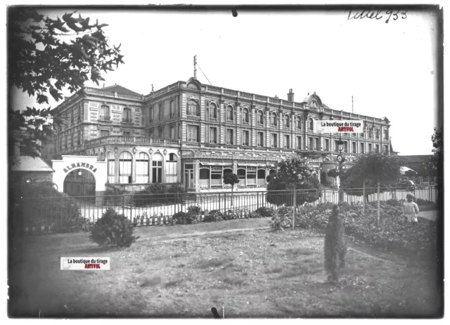 Plate Glass Photo Positive Black & White 5 1/8x7 1/8in Vittel Vosges Coffee
