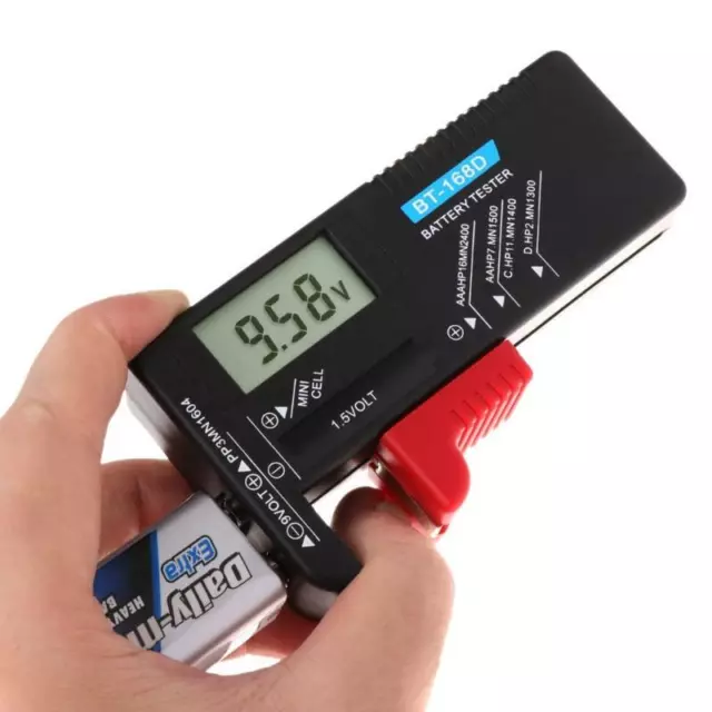 BT168D Digital Battery Capacity Tester LCD für 9V 1,5V AA AAA Cell C D Batterien