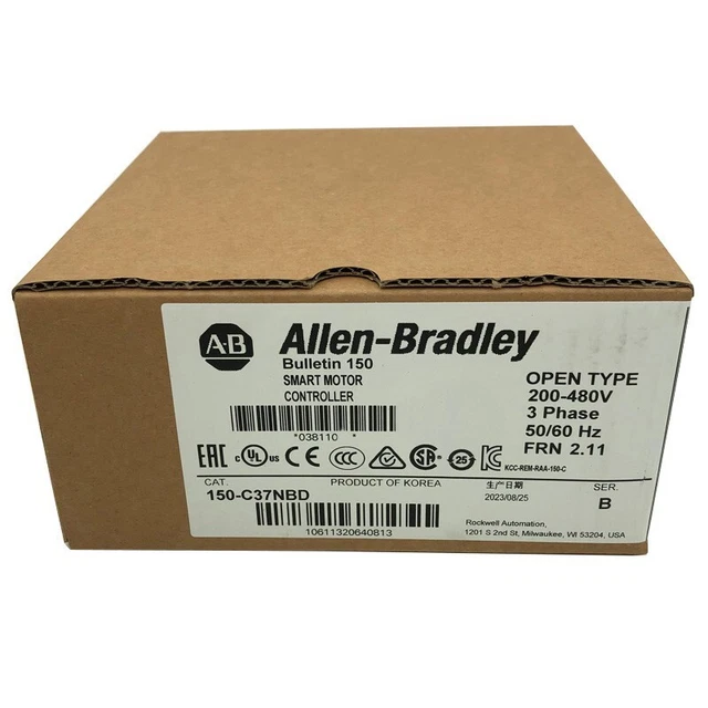 Allen-Bradley 150-C37NBD Soft Starters SMC-3 37A Smart Motor Controller New