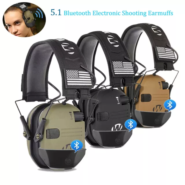 Hearing Protection Ear Muffs Noise Reduction Shooting Range Cancelling Bluetooth