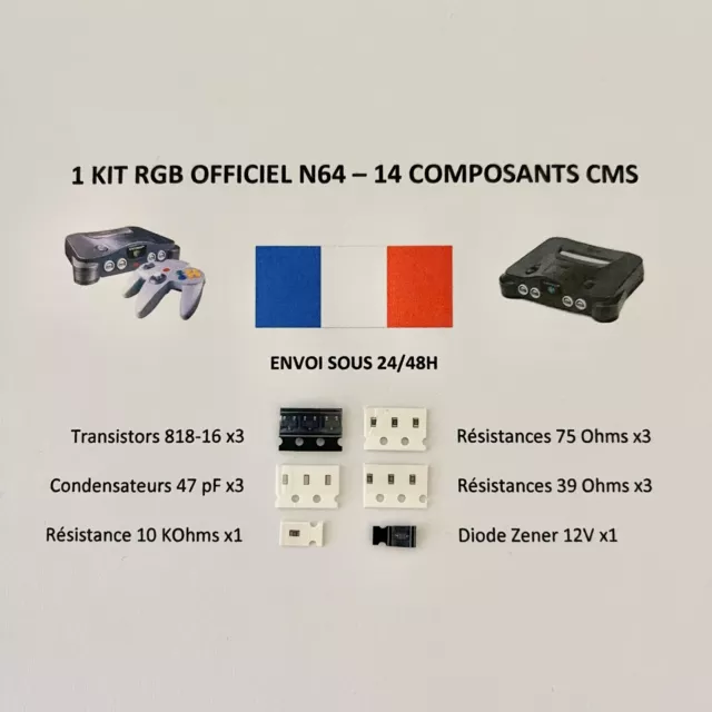 x10 Kit Mod RGB "Officiel" Nintendo 64 (N64)