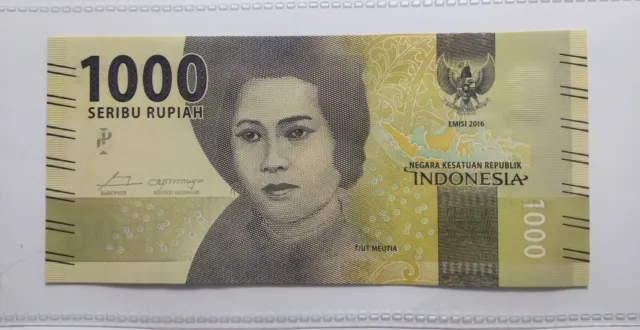 Banconote Mondiali INDONESIA 1000 RUPIAH 2016 FDS UNC