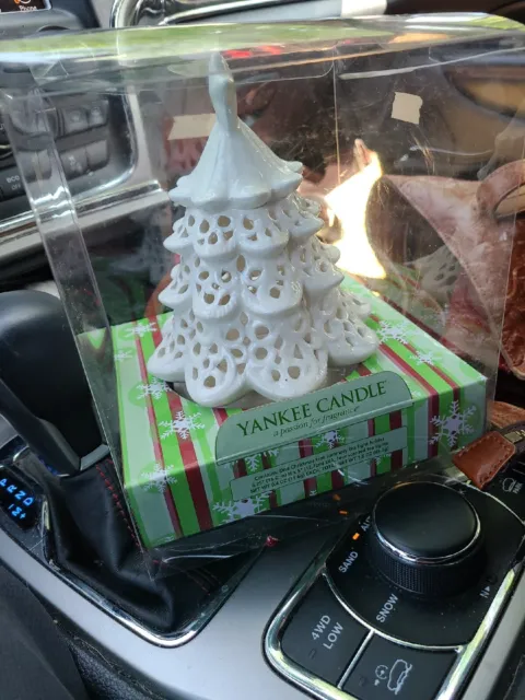 Yankee Candle Balsam White Evergreen Tree  Luminary Tea Light Holder