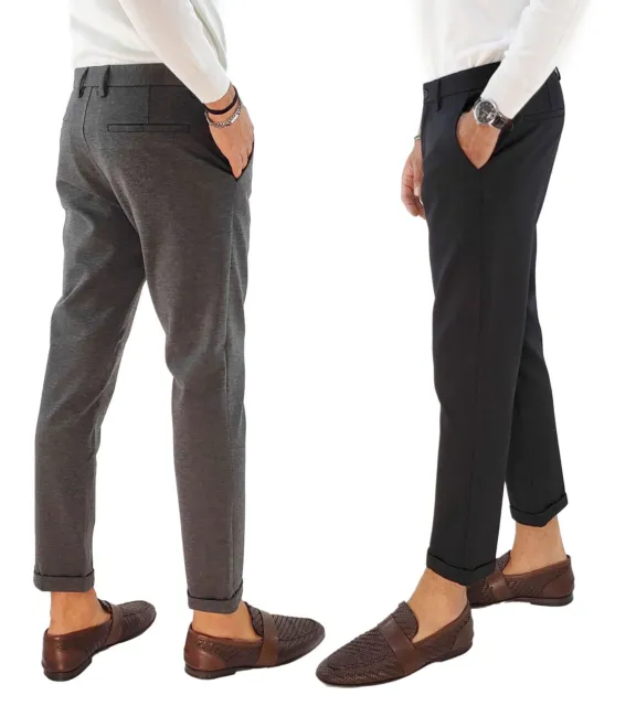 Pantaloni Uomo eleganti elasticizzati invernali jeans slim fit 44 46 48 50 52 54