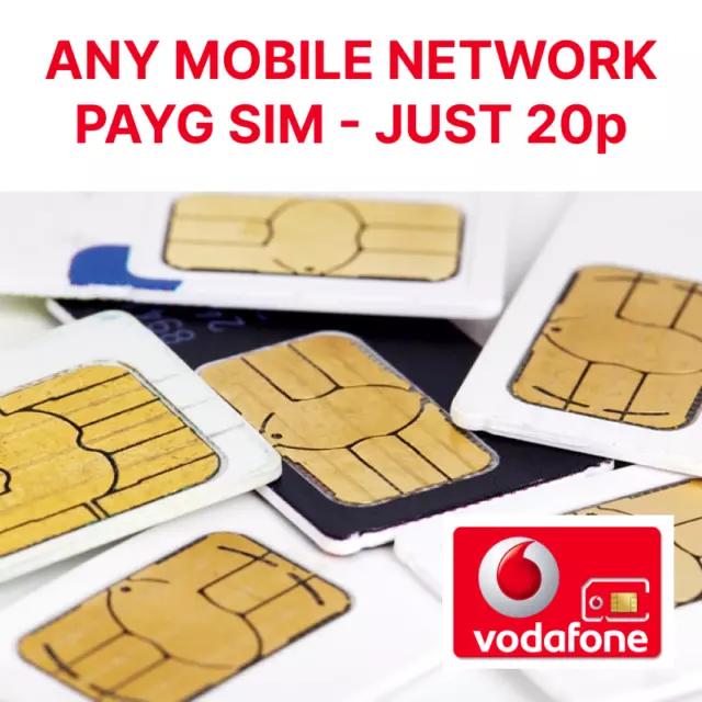 New Latest Vodafone Unlimited Calls, text& Data UK Pay As You Go  PAYG SIM Card