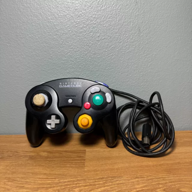 Nintendo GameCube Controller Black Authentic OEM Official Genuine Tested DOL-003