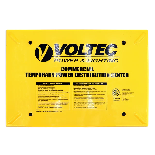 Voltec Industries 09-00375 Temporary Power Distribution Box, 50A, 120/250V