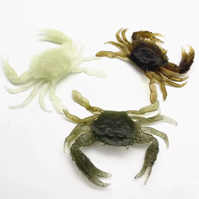 Artificiel Crabes Appâts 125mm 3D Souple Leurre Mer Pêche Appât Piège 3 Couleurs