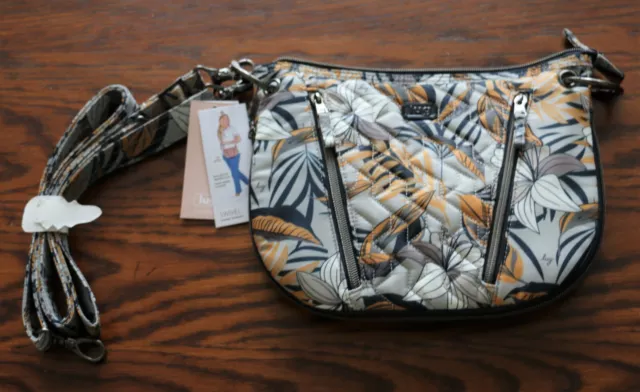 LUG Swivel Lily Grey Convertible Crossbody Shoulder Bag w/ RFID NEW w/Tags
