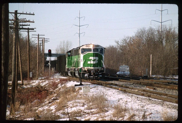 Original Railroad Slide - BN Burlington Northern 9260+ Portage WI 1-1-1993