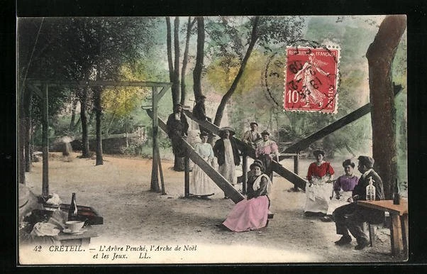 CPA Créteil, L´Arbre Penche, l´Arche de Noel et les Jeux 1909