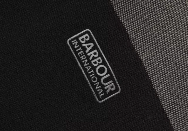 Men's Barbour International Black Short Sleeve Polo Shirt Top Size XL P-P 23"