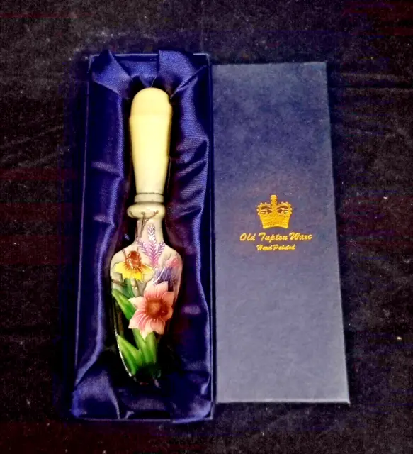 Boxed Old Tupton Ware Hand Painted Decorative China Trowel Floral
