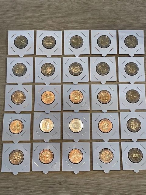 Lot Grece 2004 A 2022 - 25 Pieces - 2 Euro Commemoratives Neuves