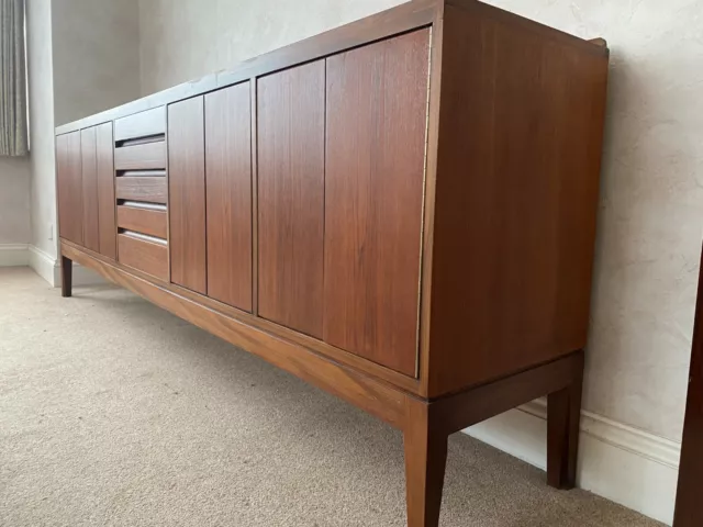 Large teak sideboard Scandinavian mid century MCM centre drawers minimalist