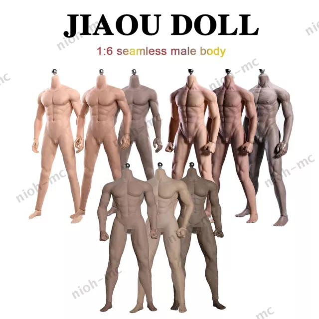 JIAOU DOLL 1/6 Muscle Male Natural Tan Black Seamless Skeleton Toys Body  Figure £70.79 - PicClick UK