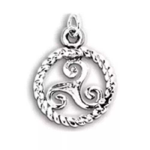 Argent Sterling Celtique Triskèle Breloque/Pendentif