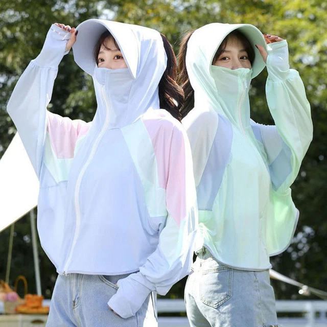 Women Sun Protection Clothing Cool with Cap Uv Protection Cycling RidinK0