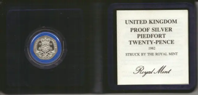 Uk 1982 Royal Mint 20P Twenty Pence Piedfort Silver Proof Boxed With Coa