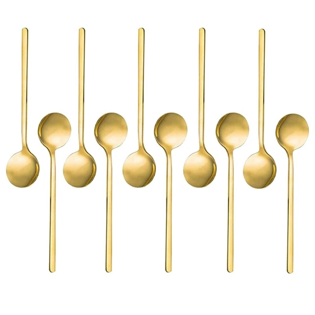 Acciaio inox 10 pezzi espresso löffel tè löffel per caffè zucchero dessert Ku4703