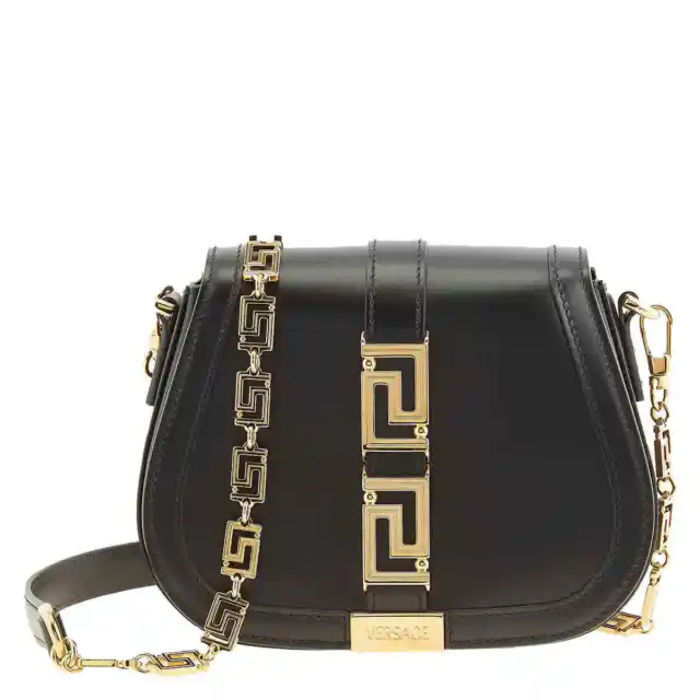 Versace Greca Goddess Small Shoulder Bag - Black 10071291B00V
