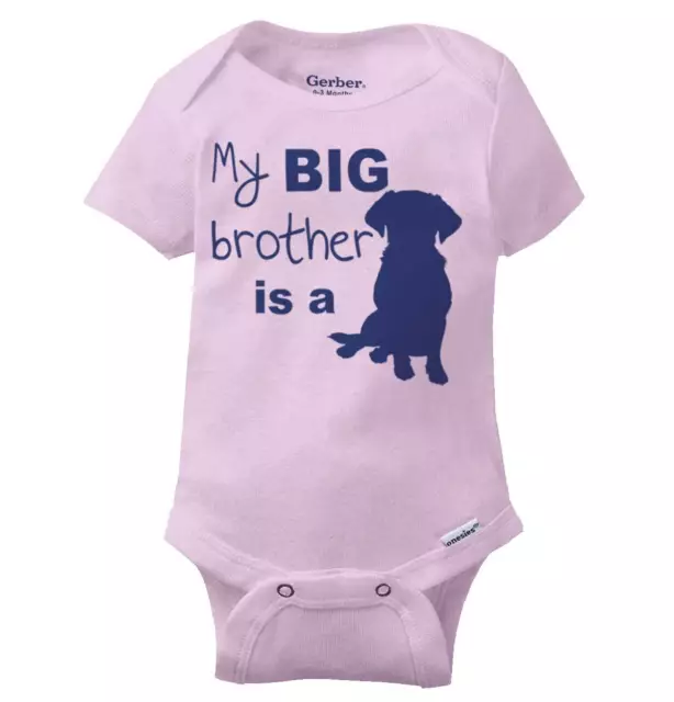 Big Brother A Dog Funny Cute Pet Lover Gift Newborn Baby Boy Girl Infant Romper