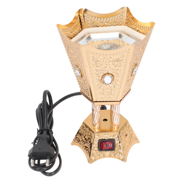Brûleur D'encens Pour La Décoration Encensoir Arabe Décor Rétro Fer Électrique