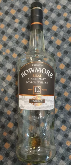 1 L Bowmore Enigma Islay Single Malt Scotch Whisky 12 Years 40% 1 Liter Leer